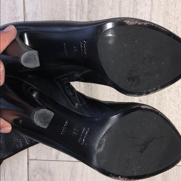 Prada Black leather knee high boots with zipper - Picture 3 of 5